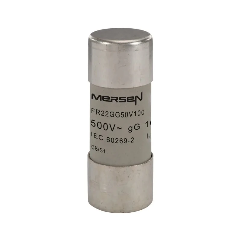 Mersen 100A GG Ceramic Cartridge Fuse 500V AC Fast Acting 22 x 58 mm E218205 / FR22GG50V100