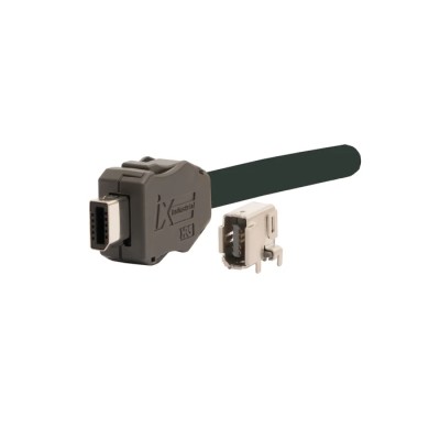 Hirose IX Surface Vertical Mini I/O Connector Female 10 Way Shielded IX80G-B-10P