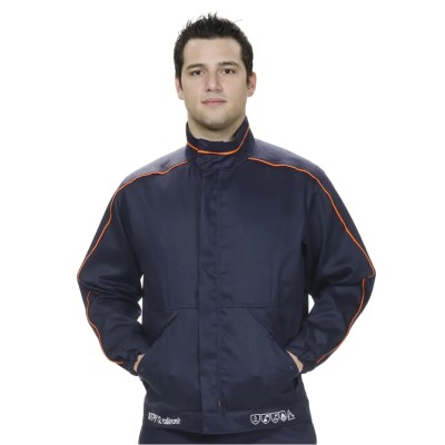 Penta Arc Flash Navy Anti-Static Arc Flash Jacket Non-Metallic Zipper with Flap Size M AFSIB-VES12-M