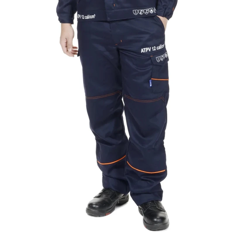 Penta Navy Arc Flash Trousers Size 42 to 44 in, Flame Resistant and Antistatic Fabric, Tear and Wear AFSIB-PAN12-2XL