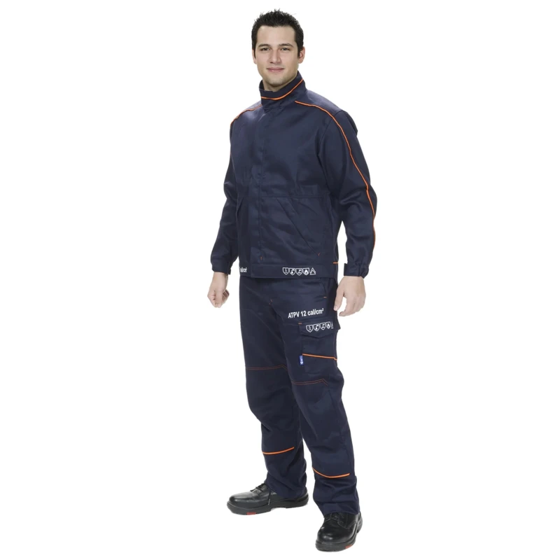 Penta Navy Arc Flash Trousers Size 42 to 44 in, Flame Resistant and Antistatic Fabric, Tear and Wear AFSIB-PAN12-2XL