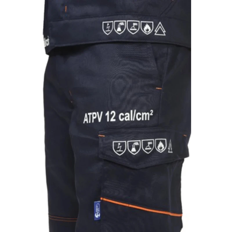 Penta Navy Arc Flash Tear Resistant Anti-Static Jacket Non-Metallic Zipper with Flap XL AFSIB-VES12-XL