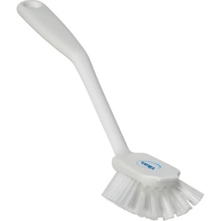 Vikan Hard Bristle White Scrubbing Brush White Polyethylene Terephthalate Bristle Material 23mm Bristle Length 42375