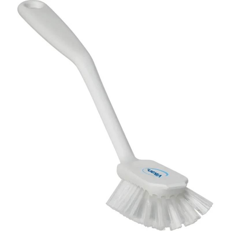 Vikan Hard Bristle White Scrubbing Brush White Polyethylene Terephthalate Bristle Material 23mm Bristle Length 42375