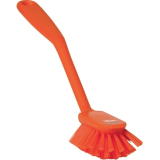 Vikan Hard Bristle Orange Scrubbing Brush with 23 mm Polyethylene Terephthalate Bristles 42377