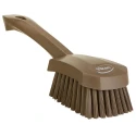 Vikan Hard Bristle Brown Scrubbing Brush Brown, 36 mm Bristle Length, Polyethylene Terephthalate Bristle Material 419266