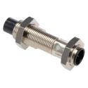 Omron Threaded Barrel Inductive Proximity Sensor M12 x 1, PNP Output, 30 V DC, 16 mm Detection, Brass Body E2E-X16MB1T12-M1