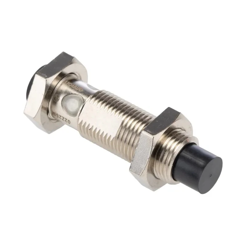 Omron Threaded Barrel Inductive Proximity Sensor M12 x 1, PNP Output, 30 V DC, 16 mm Detection, Brass Body E2E-X16MB1T12-M1
