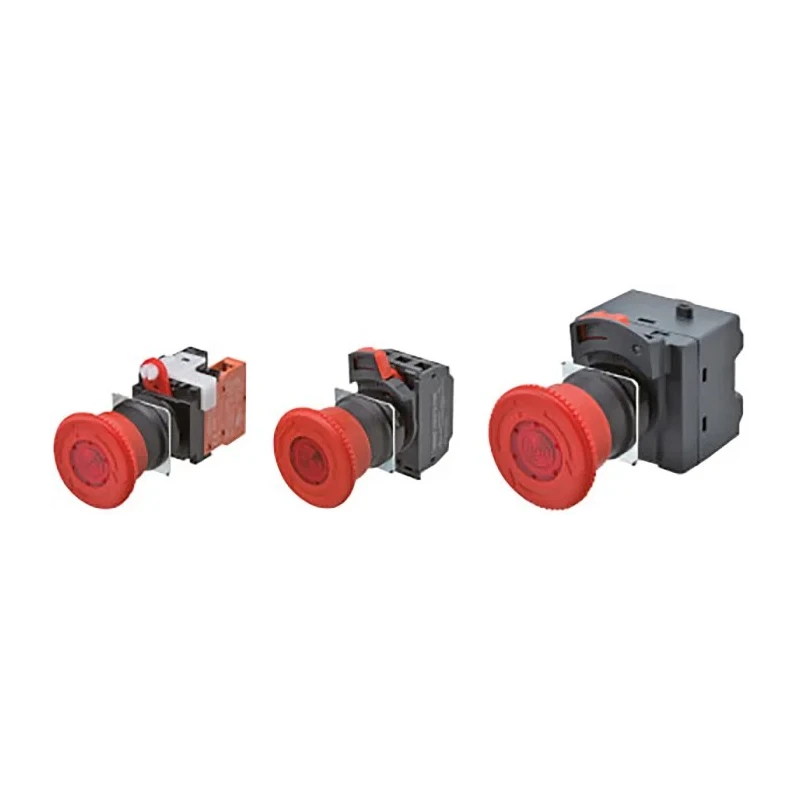 Omron Turn to Reset Emergency Stop Push Button Panel Mount 22 mm Cutout 2 NC/2 NO Contacts IP65 A22NE-S-PD22-N