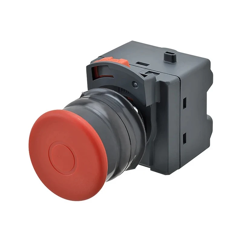 Omron Pull Release Emergency Stop Push Button Panel Mount 22 mm Cutout 2 NC Contacts IP69K A22NE-PD