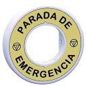 Schneider Electric Illuminated Marked Legend Ring for Emergency Stop Mushroom Head Push-Button 24 V LED ZBY9W2B430