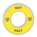 Schneider Electric Illuminated Marked Legend Ring for Emergency Stop Mushroom Head Push-Button 110–120 V AC 14 mA ZBY9W2G230