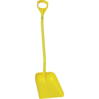 Vikan Ergonomic Shovel Blade Width 340 mm, Handle Length 1310 mm, Polypropylene Blade, Anodised Aluminium Handle 56016