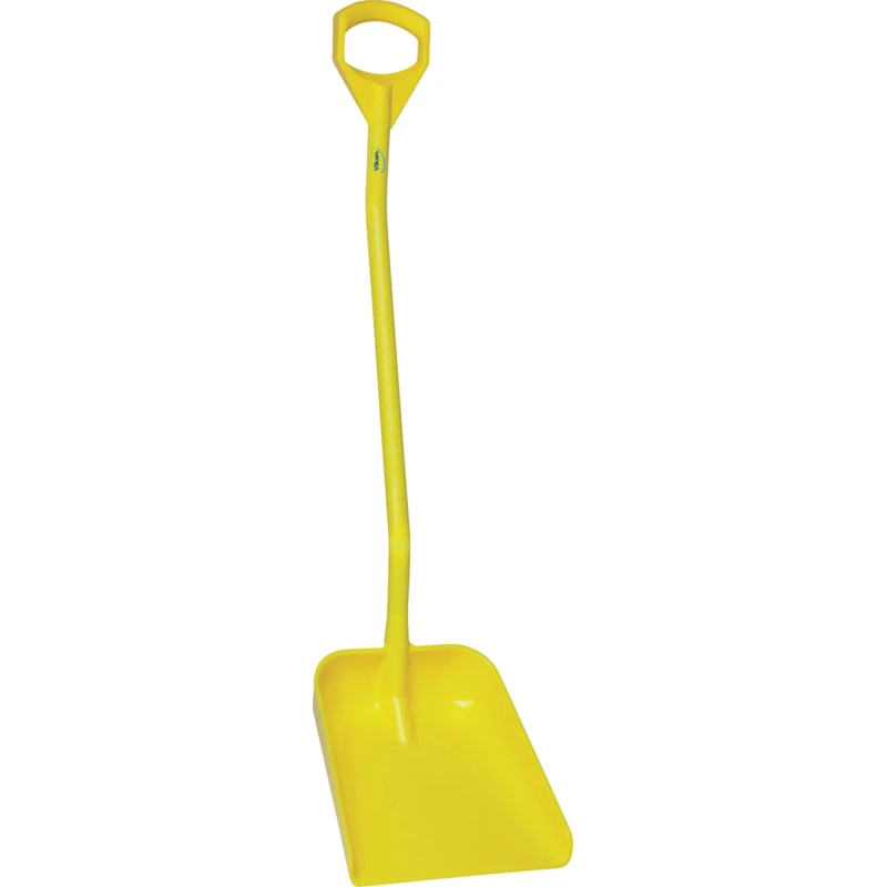 Vikan Ergonomic Shovel Blade Width 340 mm, Handle Length 1310 mm, Polypropylene Blade, Anodised Aluminium Handle 56016