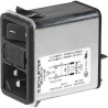 Schurter 250V AC 10A Snap-in IEC Connector 2 Pole Quick Connect 3-107-477