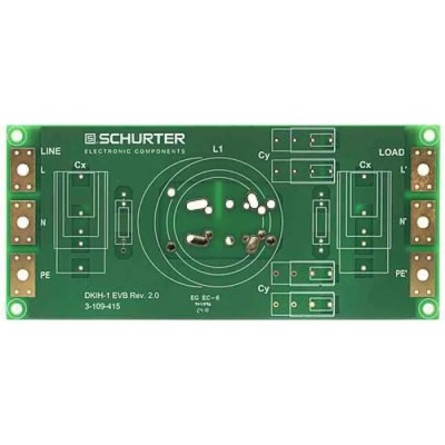 Schurter EMI Filter Kit Evaluation Board for DKIH-1 and DKIH-3 High Performance Applications 3-109-440