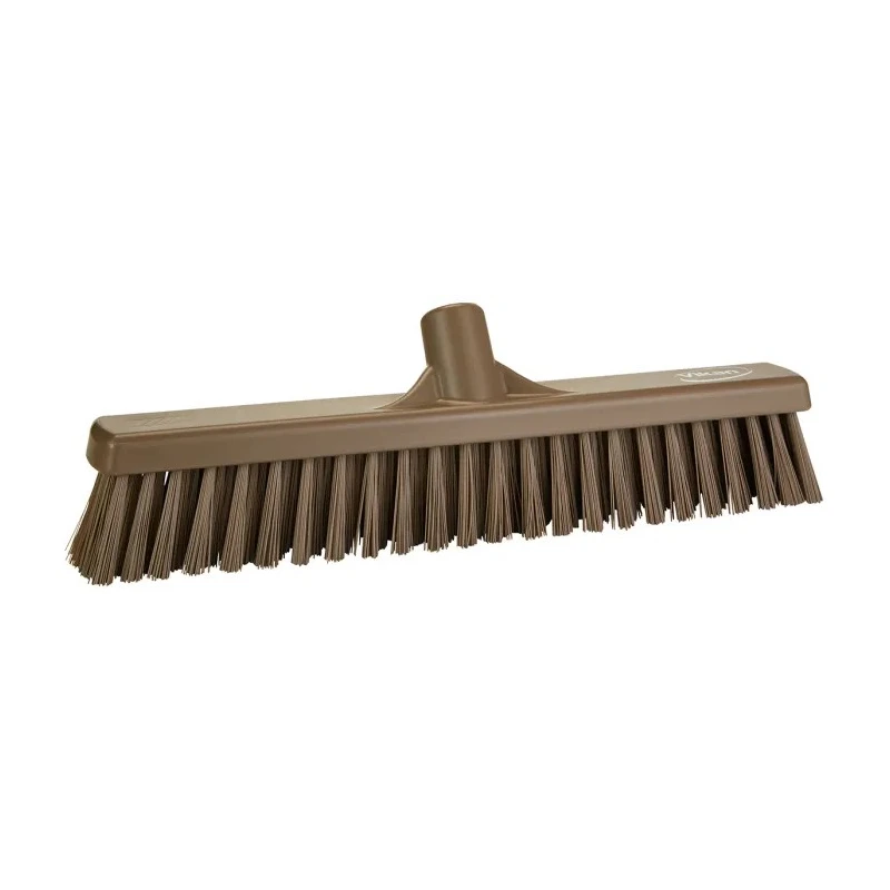 Vikan Broom Brown With Polyethylene Terephthalate Bristles for Food and Industrial Applications 317466