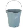 Vikan 6L Plastic Grey Round Bucket with Handle Length 260mm Height 258mm Width 270mm 568888
