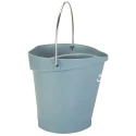 Vikan 6L Plastic Grey Round Bucket with Handle Length 260mm Height 258mm Width 270mm 568888