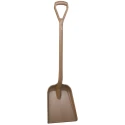 Vikan Shovel D Grip Polypropylene Handle and Blade, Brown, Blade Width 271 mm, Handle Length 1040 mm, Model 562566