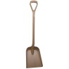 Vikan Shovel D Grip Polypropylene Handle and Blade, Brown, Blade Width 271 mm, Handle Length 1040 mm, Model 562566