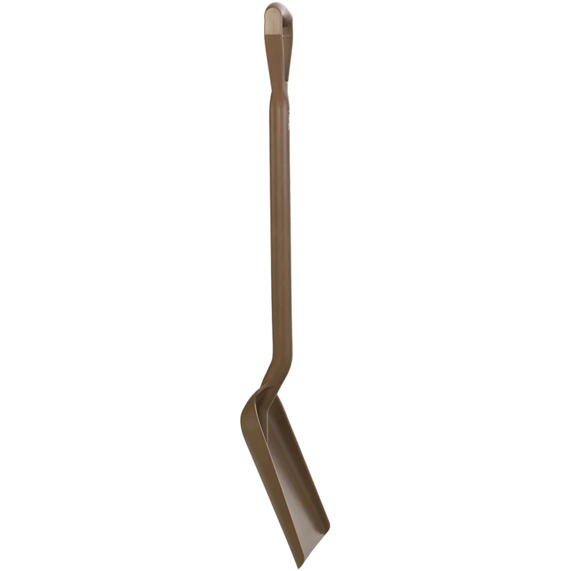Vikan Shovel D Grip Polypropylene Handle and Blade, Brown, Blade Width 271 mm, Handle Length 1040 mm, Model 562566