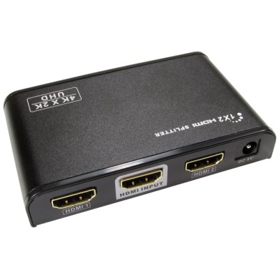 NewLink 2 Port 1 Input 2 Output HDMI Splitter 4K x 2K Pixel, HDMI 2.0 and HDCP 2.2 Compliant NLHDSP402-V2