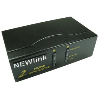 NewLink 2 Port 1 Input 2 Output HDMI Switch with USB Console Control NLKVMHDMI-2