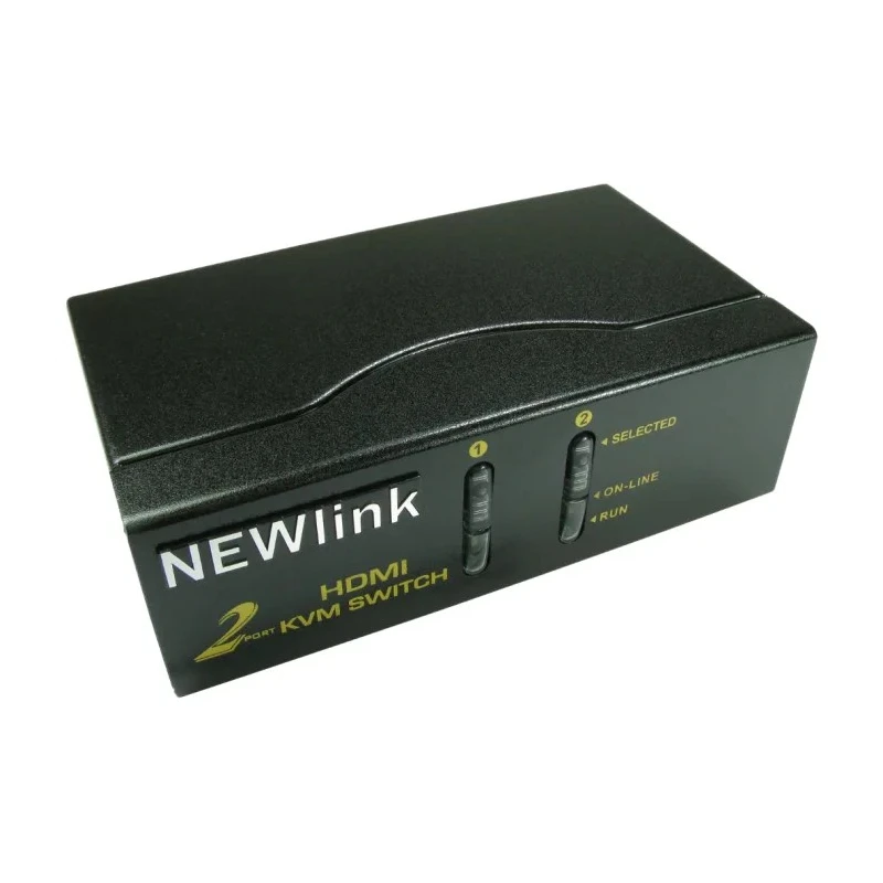 NewLink 2 Port 1 Input 2 Output HDMI Switch with USB Console Control NLKVMHDMI-2
