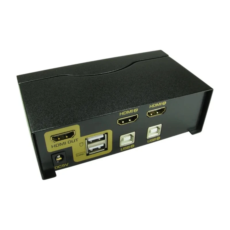 NewLink 2 Port 1 Input 2 Output HDMI Switch with USB Console Control NLKVMHDMI-2