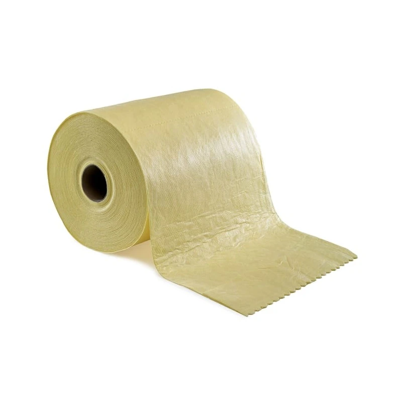 RS Pro Spill Absorbent Roll for Chemical Use, 50 L Capacity, Yellow, 400mm Width x 40m Length 189-0038
