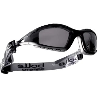 Bolle Safety TRACKER II Safety Glasses, Smoked Polycarbonate Lens, Anti-Scratch and Anti-Fog Coating TRACPSF
