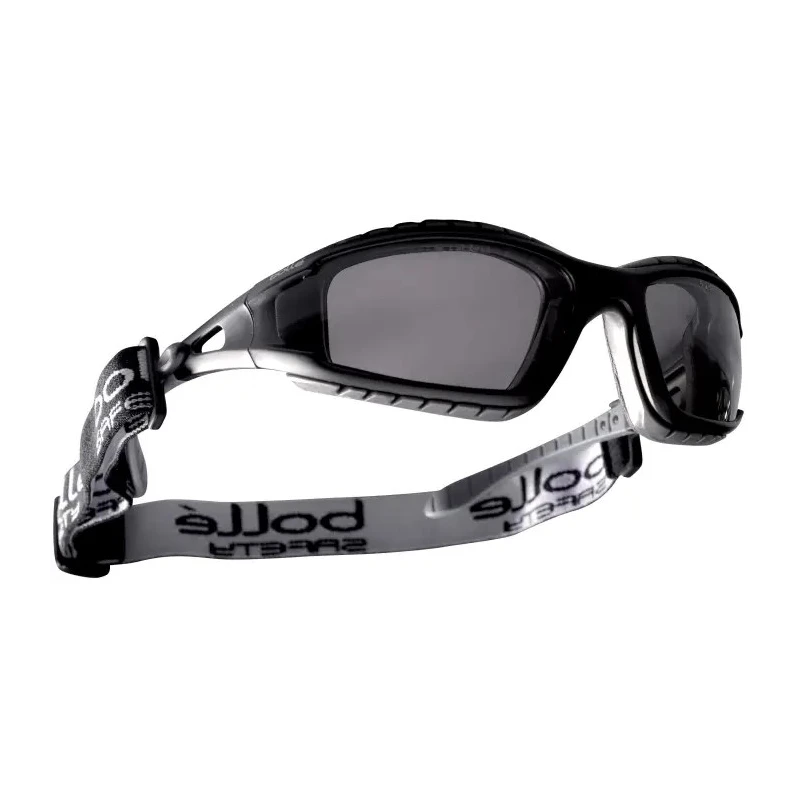 Bolle Safety TRACKER II Safety Glasses, Smoked Polycarbonate Lens, Anti-Scratch and Anti-Fog Coating TRACPSF