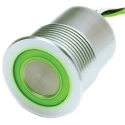 Schurter Illuminated Piezo Switch SPST NO Red Green LED Flexible Wire IP69K IP67 100mA 85°C -40°C IP69K