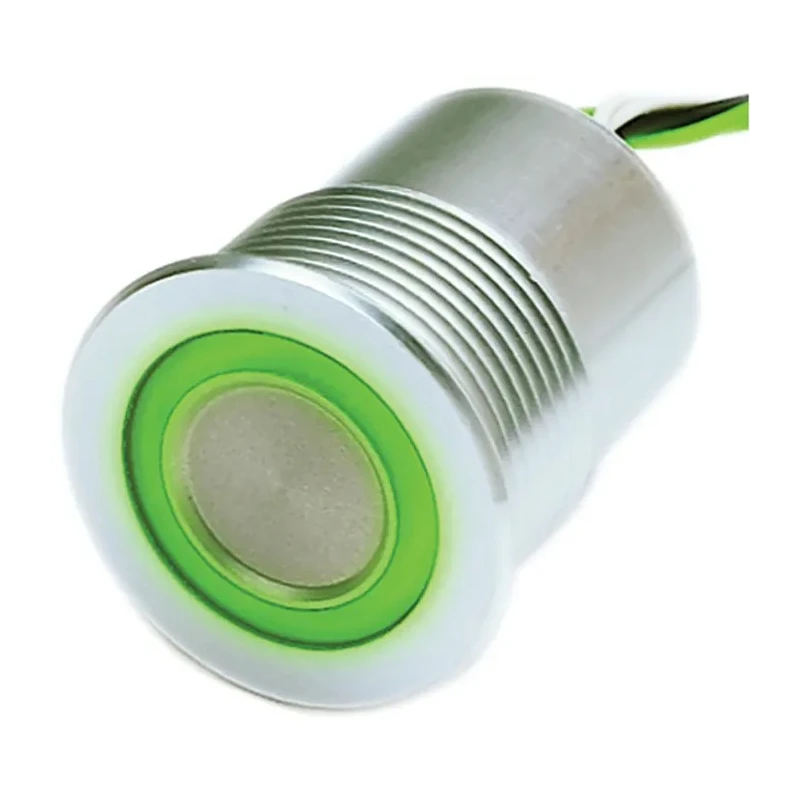 Schurter Illuminated Piezo Switch SPST NO Red Green LED Flexible Wire IP69K IP67 100mA 85°C -40°C IP69K