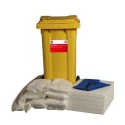 RS PRO Oil Spill Kit 105 L Absorbent Capacity, Portable Wheelie Bin 189-0069