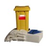 RS PRO Oil Spill Kit 105 L Absorbent Capacity, Portable Wheelie Bin 189-0069