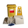 RS PRO Oil Spill Kit with 210 Litre Absorbent Capacity, Mobile Two-Wheeled Bin, 170 Pads, 6 Pillows, 5 Socks, 7 189-0070