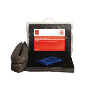 RS PRO 26 L Maintenance Spill Kit Absorbent Capacity 26L Kit Contents 1 x Haz, 2 x 1.2m Sock, 20 x Pads 189-0072