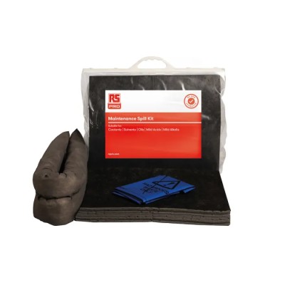 RS PRO 26 L Maintenance Spill Kit Absorbent Capacity 26L Kit Contents 1 x Haz, 2 x 1.2m Sock, 20 x Pads 189-0072
