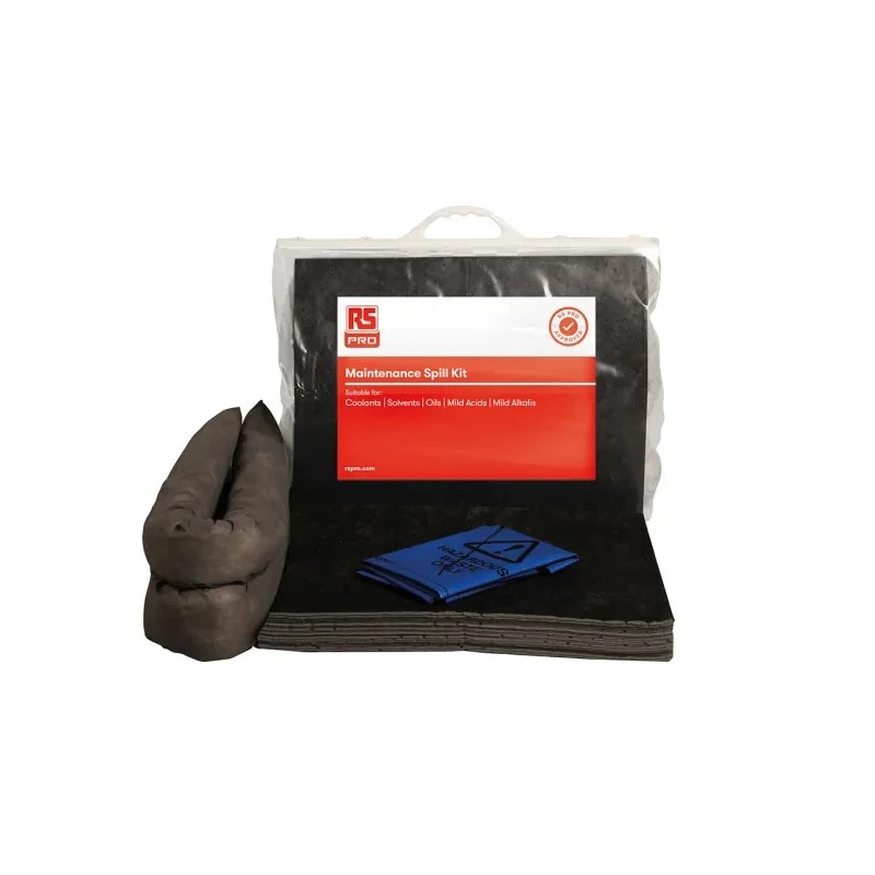 RS PRO 26 L Maintenance Spill Kit Absorbent Capacity 26L Kit Contents 1 x Haz, 2 x 1.2m Sock, 20 x Pads 189-0072