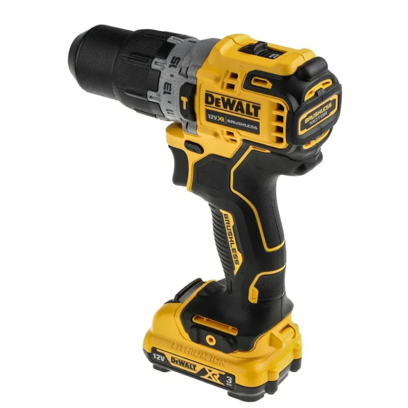 DeWALT 12V XR Brushless Twin Cordless Power Tool Kit with 2 x 3.0Ah Batteries, Multi-voltage Charger, TSTAK II DCK2111L2T-GB