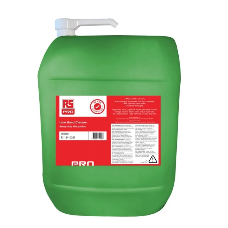 RS PRO Lime Heavy-Duty Hand Cleaner 10 L Pump Canister 189-0281