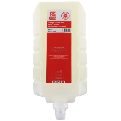 RS PRO Orange Solvent Free Hand Cleaner Liquid 4 L Cartridge 189-0282