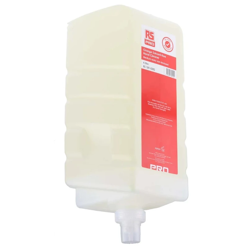 RS PRO Orange Solvent Free Hand Cleaner Liquid 4 L Cartridge 189-0282