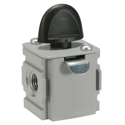 Parker Pneumatic Manual Control Valve Handle Type G BSPP 1/4, Aluminium Body, 17 bar, 42.4 SCFM, Model P31VB12LBNN