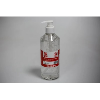 RS PRO Alcohol Hand Gel Sanitiser 500 ml Bottle Unscented Ethanol Gel United Kingdom 189-0288