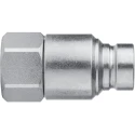 CEJN Steel Hydraulic Quick Connect Coupling Male G 3/4 in, Zinc Plated, Nitrile Rubber Seal, 400 bar C106656201