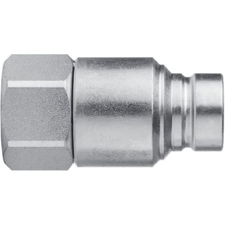 CEJN Steel Hydraulic Quick Connect Coupling Male G 3/4 in, Zinc Plated, Nitrile Rubber Seal, 400 bar C106656201