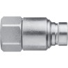 CEJN Steel Hydraulic Quick Connect Coupling Male G 3/4 in, Zinc Plated, Nitrile Rubber Seal, 400 bar C106656201